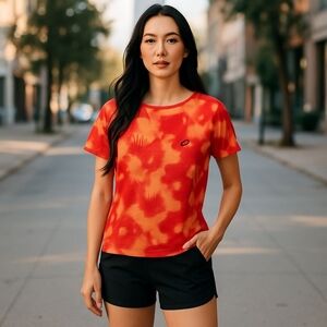 Asics Red/Orange Training Short Sleeve T-shirt